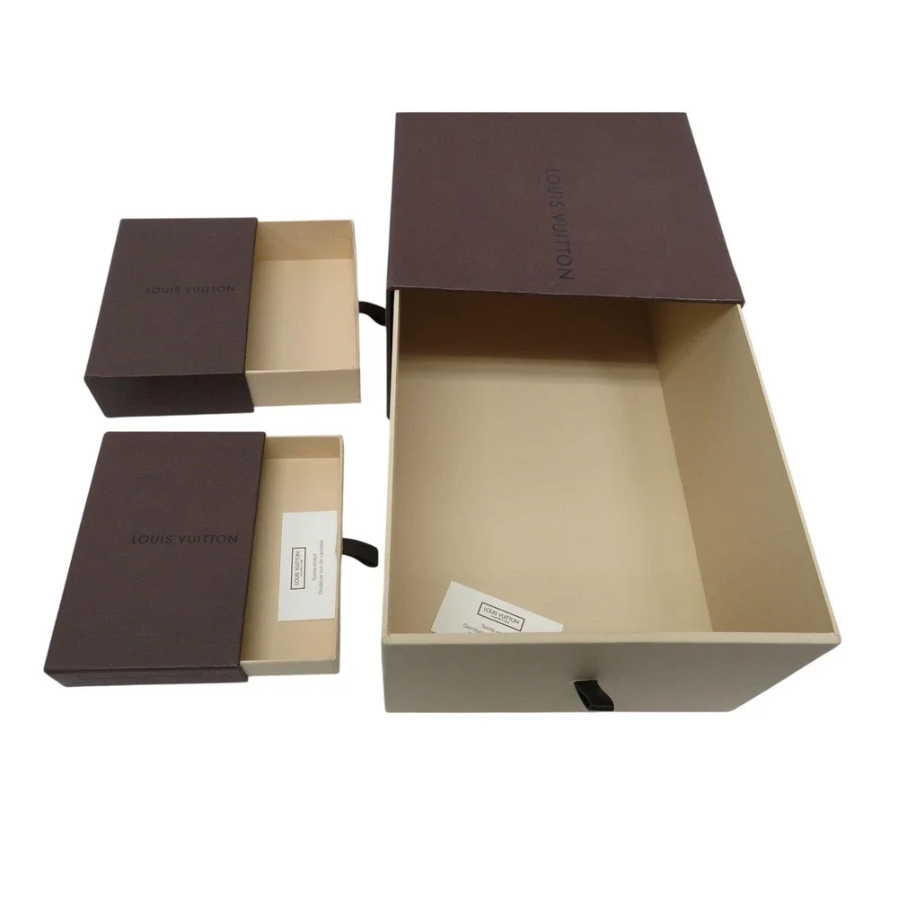 Authentic Louis Vuitton Brown Magnetic Drawer Gift Boxes Lot of 5 – Various Size